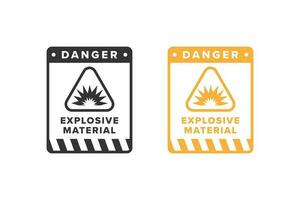 Explosive icon sign design vector, explosives hazard warning icon board vector