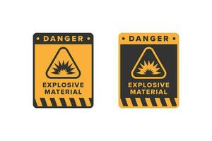 Explosive icon sign design vector, explosives hazard warning icon board vector