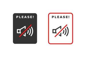 Sound icon sign vector design, icon boards are prohibited from noisy