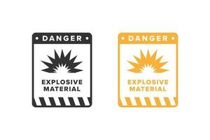 Explosive icon sign design vector, explosives hazard warning icon board vector