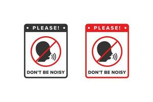 No noise icon sign vector design, icon boards are prohibited from noisy