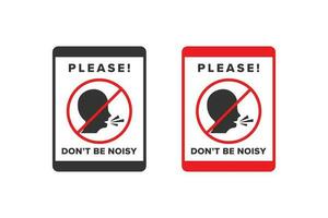 No noise icon sign vector design, icon boards are prohibited from noisy