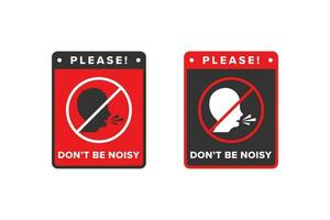 No noise icon sign vector design, icon boards are prohibited from noisy