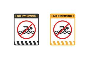 No swimming icon sign vector design, dangerous area icon board for swimming activity