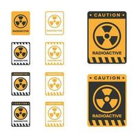 nuclear radiación radioactivo icono firmar diseño vector, radiación peligro icono tablero vector