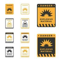 Explosive icon sign design vector, explosives hazard warning icon board vector