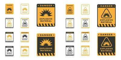 Explosive icon sign design vector, explosives hazard warning icon board vector