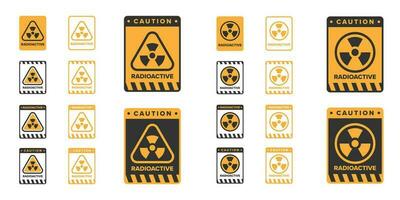 Nuclear radiation radioactive icon sign design vector, radiation hazard icon board vector