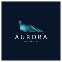 plantilla de vector de ilustración de icono de diseño de logotipo de aurora