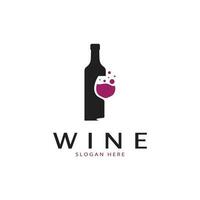 plantilla de diseño de logotipo de vino ilustración vectorial de icono-vector vector