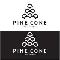 abstract simple pinecone logo design,for business,badge,emblem,pine plantation,pine wood industry,yoga,spa,vector vector