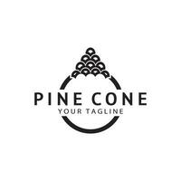 abstract simple pinecone logo design,for business,badge,emblem,pine plantation,pine wood industry,yoga,spa,vector vector