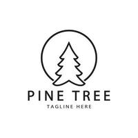 simple pine or fir tree logo,evergreen.for pine forest,adventurers,camping,nature,badges and business.vector vector