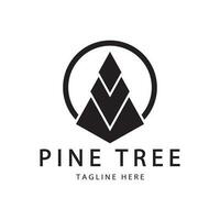 simple pine or fir tree logo,evergreen.for pine forest,adventurers,camping,nature,badges and business.vector vector