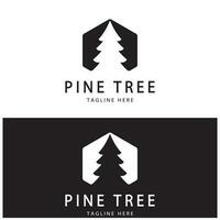 sencillo pino o abeto árbol logo,siempreverde.para pino bosque,aventureros,camping,naturaleza,insignias y negocio.vector vector