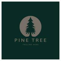 simple pine or fir tree logo,evergreen.for pine forest,adventurers,camping,nature,badges and business.vector vector