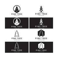 sencillo pino o abeto árbol logo,siempreverde.para pino bosque,aventureros,camping,naturaleza,insignias y negocio.vector vector