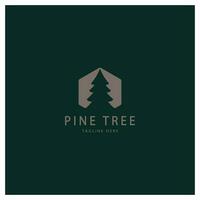 simple pine or fir tree logo,evergreen.for pine forest,adventurers,camping,nature,badges and business.vector vector