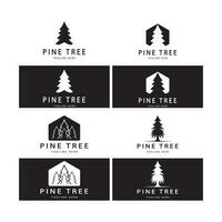 simple pine or fir tree logo,evergreen.for pine forest,adventurers,camping,nature,badges and business.vector vector