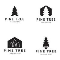 simple pine or fir tree logo,evergreen.for pine forest,adventurers,camping,nature,badges and business.vector vector