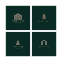 simple pine or fir tree logo,evergreen.for pine forest,adventurers,camping,nature,badges and business.vector vector