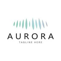 plantilla de vector de ilustración de icono de diseño de logotipo de aurora