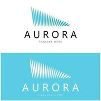 plantilla de vector de ilustración de icono de diseño de logotipo de aurora