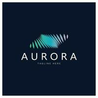 plantilla de vector de ilustración de icono de diseño de logotipo de aurora