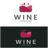 Wine logo design template.vector illustration of icon-vector vector