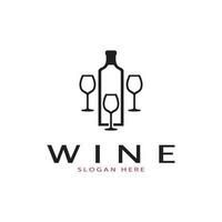 Wine logo design template.vector illustration of icon-vector vector