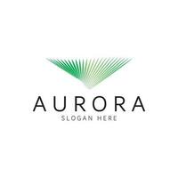 plantilla de vector de ilustración de icono de diseño de logotipo de aurora