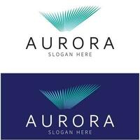 plantilla de vector de ilustración de icono de diseño de logotipo de aurora