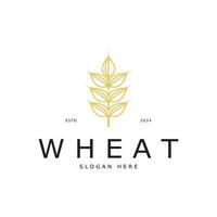 Agriculture Wheat logo template vector icon design