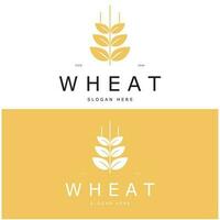 Agriculture Wheat logo template vector icon design