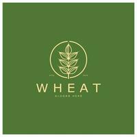 Agriculture Wheat logo template vector icon design