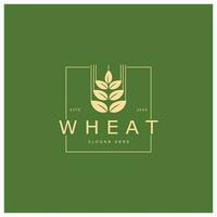 Agriculture Wheat logo template vector icon design