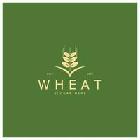 Agriculture Wheat logo template vector icon design