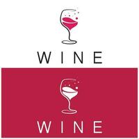 Wine logo design template.vector illustration of icon-vector vector