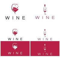 Wine logo design template.vector illustration of icon-vector vector