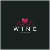 plantilla de diseño de logotipo de vino ilustración vectorial de icono-vector vector