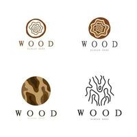 wood logo template icon illustration design vector, used for wood factories, wood plantations, log processing, wood furniture, wood warehouses with a modern minimalist concept vector