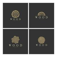 wood logo template icon illustration design vector, used for wood factories, wood plantations, log processing, wood furniture, wood warehouses with a modern minimalist concept vector