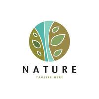 naturaleza vector logo. con árboles, ríos, mares, montañas, negocio emblemas, viaje insignias, ,ecológico salud,