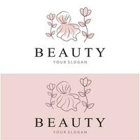 muslimah hijab logo template vector illustration design-vector