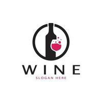 Wine logo design template.vector illustration of icon-vector vector