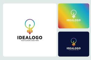 idea bulbo logo diseño modelo vector