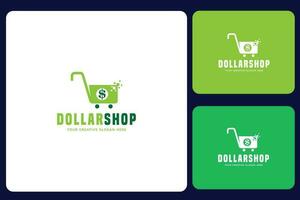 Dollar Shop Logo Design Template vector