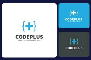 Code Plus Logo Design Template vector