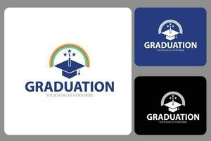 graduación logo diseño modelo vector