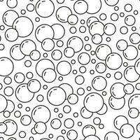 Soap bubble pattern. Seamless print of shower foam, fizzy drink or floating magnified molecules. Vector oxygen and underwater bubbles texture